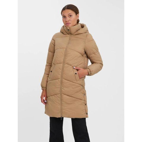 Пуховик Vero Moda Uppsala 10270146 Regular Fit бежевий (S) 61 фото