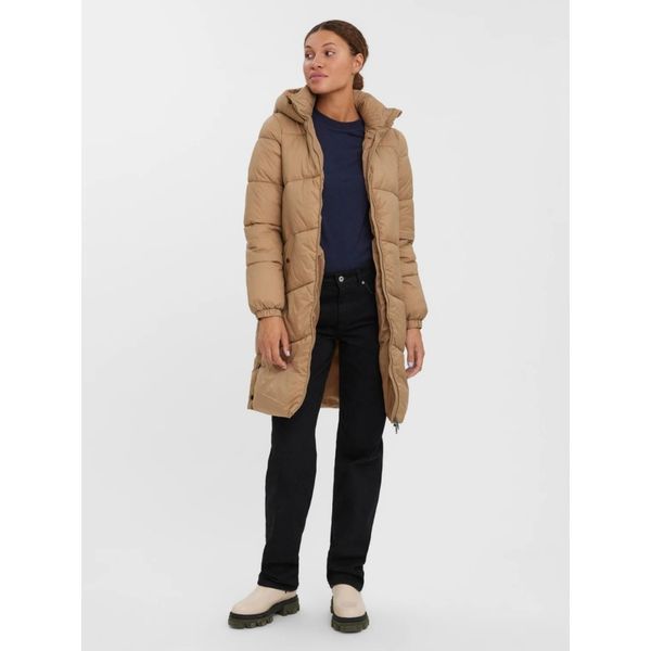 Пуховик Vero Moda Uppsala 10270146 Regular Fit бежевий (S) 61 фото